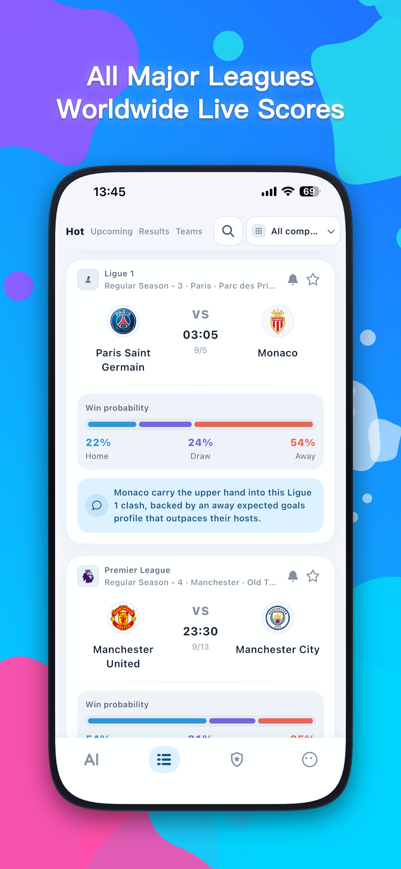 Nutmegly app fixtures screen